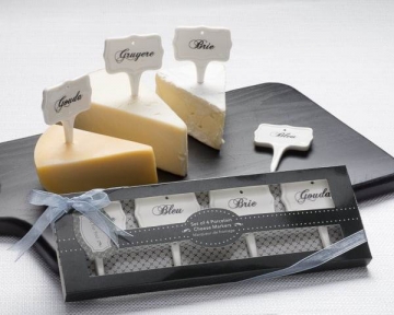 "Cinq  sept" Gourmet Cheese Markers (SET/4) Boxed