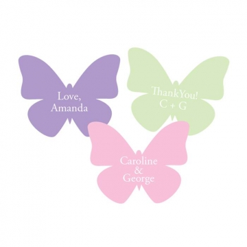 Personalized Butterfly Die-Cut Shaped Stickers SET/20