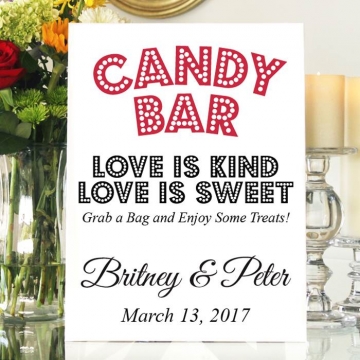 Personalized Candy Bar Wedding Sign