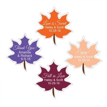 Personalized Fall Leaves Die-Cut Stickers SET/20