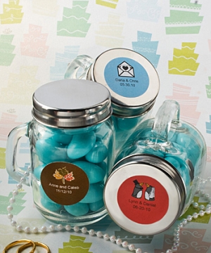 "Personalized Expressions" Collection  Mason Glass Jar & DYO Label~ Assort'd Desi