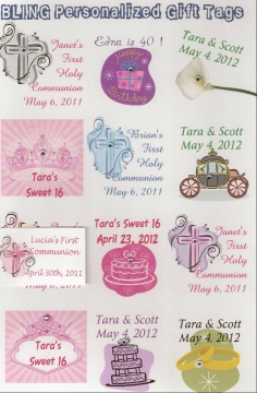 Custom & Personalized Gift Tags with BLING!
